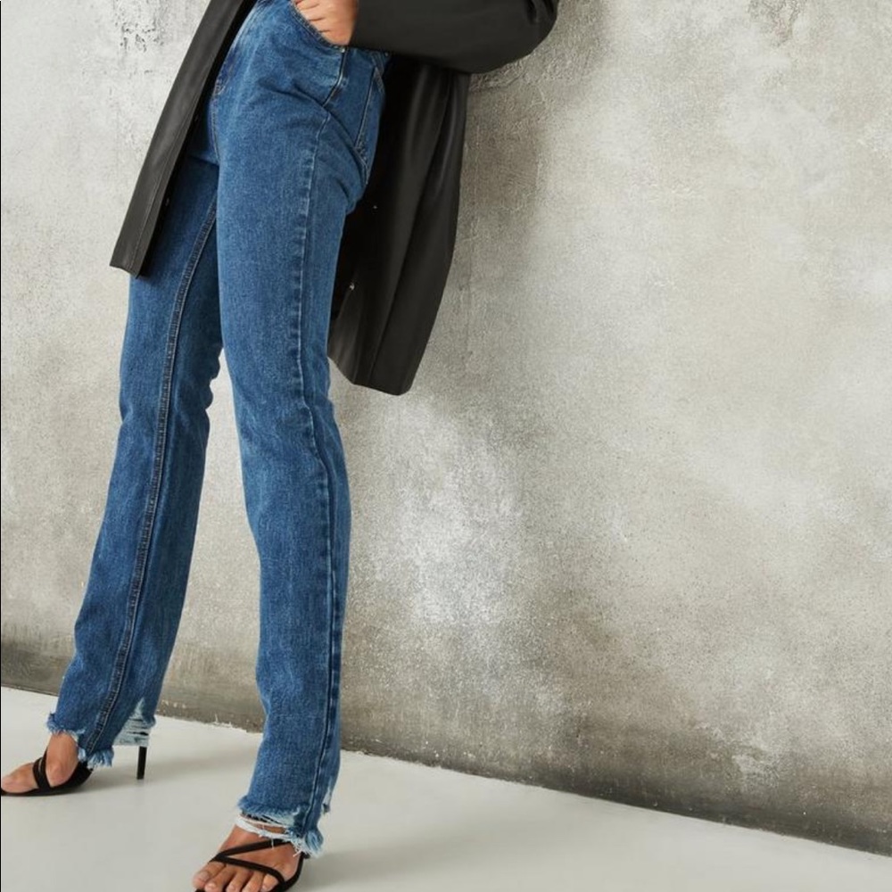 Tall blue straight leg jeans